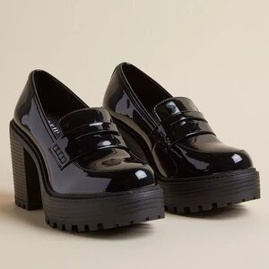 Torrid Black Glossy Loafers